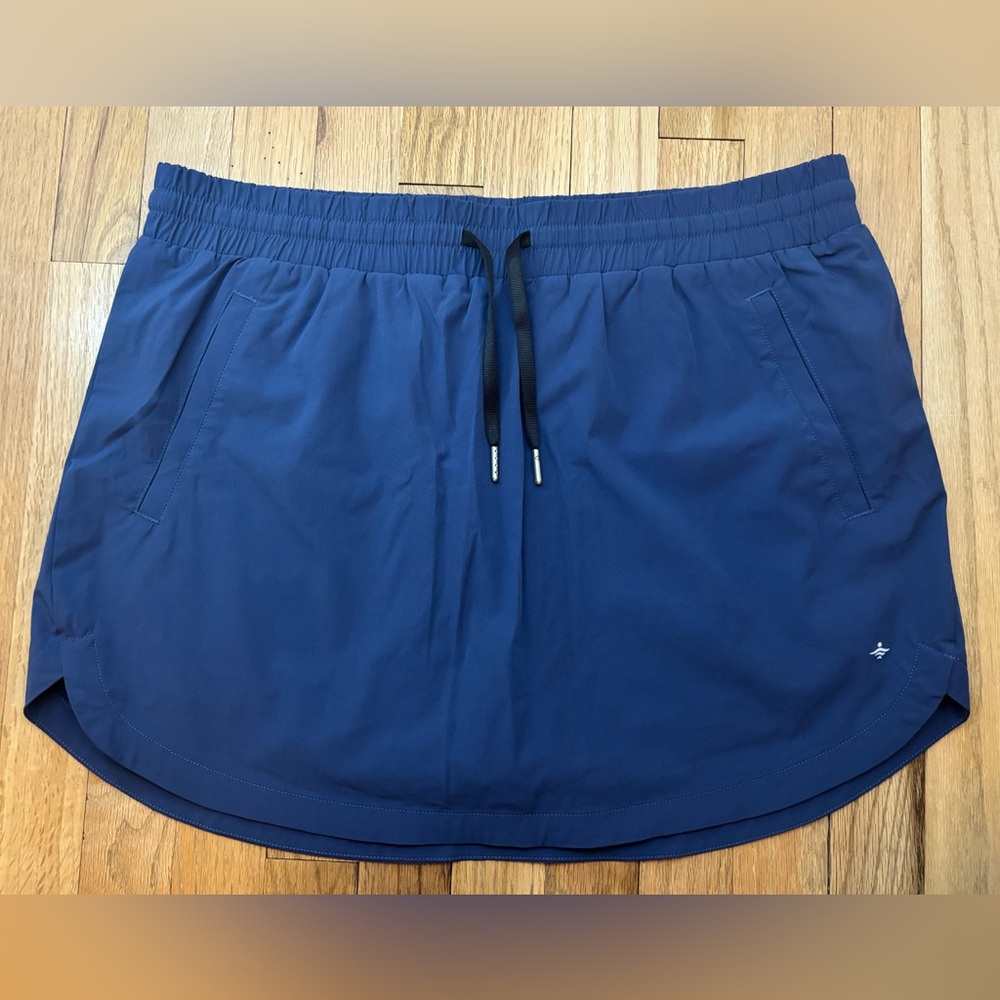 NWT Halara High Waisted Pocket 2-in-1 Curved Hem Mini Golf Skirt Blue XL